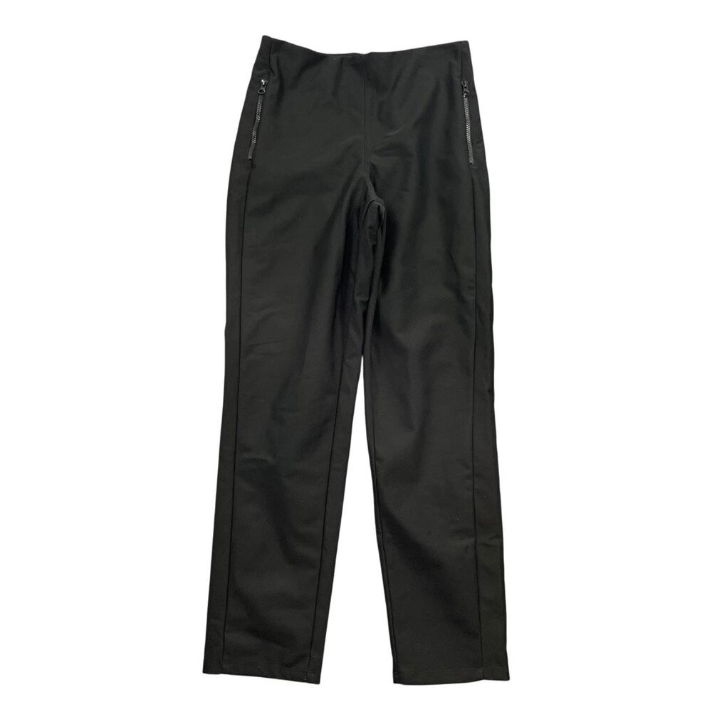 HFX XL Black Performance Winter Tech Pants Slim Zip Pockets Pull On Athleisure